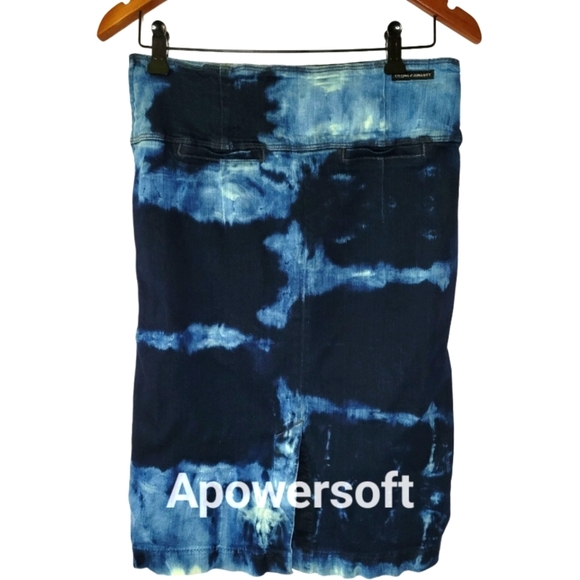 Citizens of humanity tie-dye reworked denim jean midi skirt size 29 - Picture 2 of 8